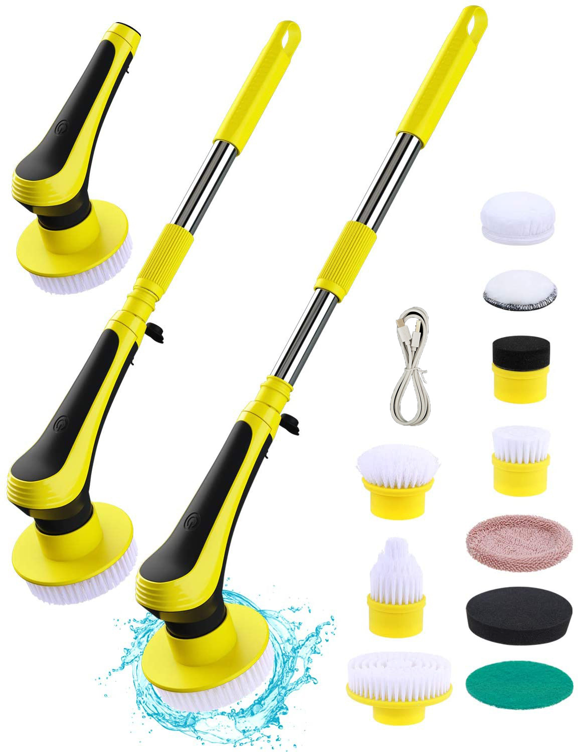 8 In 1 Cleaner Electric Cleaning Brush Spin Scrubber Kitchen Bathroom  Household Rechargeable Rotary Cleaning Brush Tool For Home